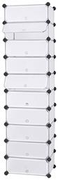 Πλαστική με 10 Ράφια Λευκή 43x31x173cm LPC10W - Songmics
